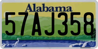 AL license plate 57AJ358