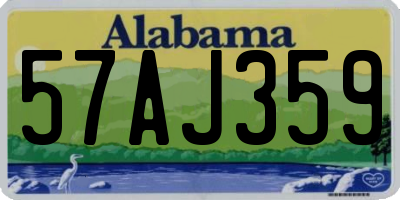 AL license plate 57AJ359