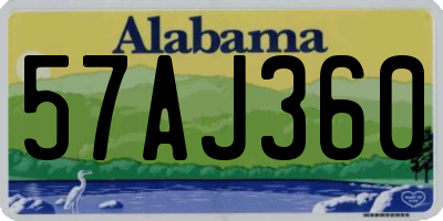 AL license plate 57AJ360