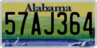 AL license plate 57AJ364
