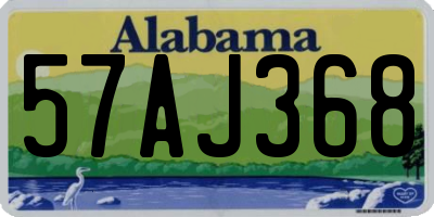 AL license plate 57AJ368