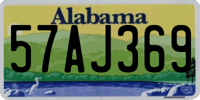 AL license plate 57AJ369