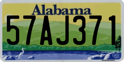 AL license plate 57AJ371