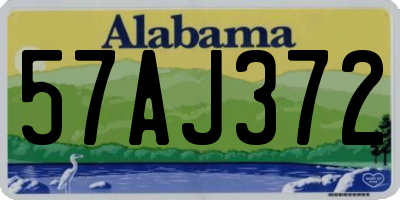 AL license plate 57AJ372