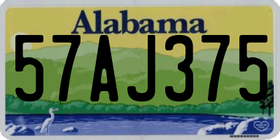 AL license plate 57AJ375