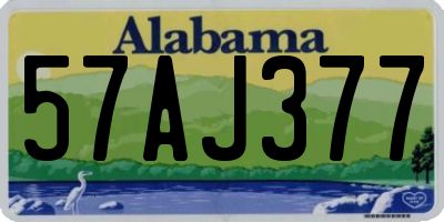AL license plate 57AJ377