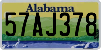 AL license plate 57AJ378