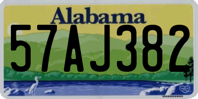 AL license plate 57AJ382