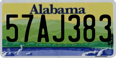AL license plate 57AJ383