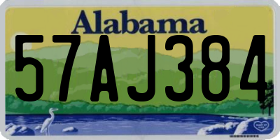 AL license plate 57AJ384