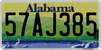 AL license plate 57AJ385