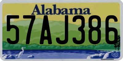 AL license plate 57AJ386
