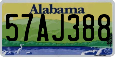 AL license plate 57AJ388