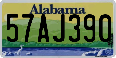 AL license plate 57AJ390