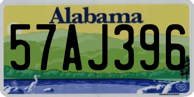 AL license plate 57AJ396
