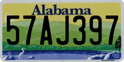 AL license plate 57AJ397