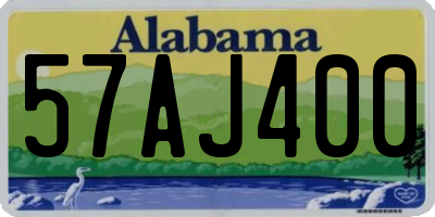 AL license plate 57AJ400
