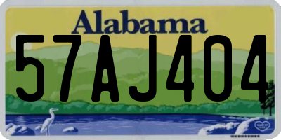 AL license plate 57AJ404