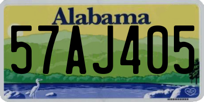 AL license plate 57AJ405