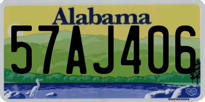 AL license plate 57AJ406
