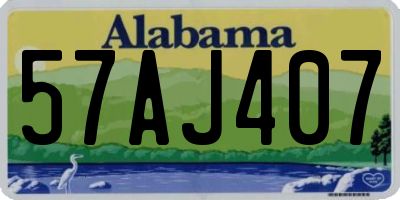AL license plate 57AJ407