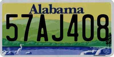 AL license plate 57AJ408
