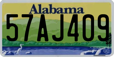 AL license plate 57AJ409
