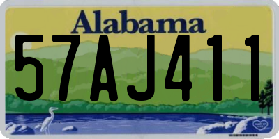 AL license plate 57AJ411