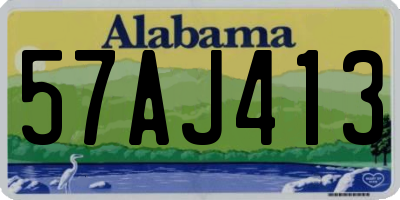 AL license plate 57AJ413