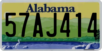 AL license plate 57AJ414