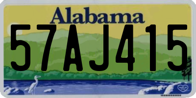 AL license plate 57AJ415