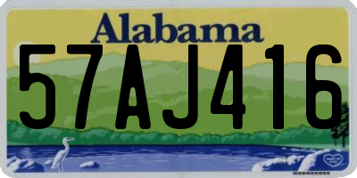 AL license plate 57AJ416