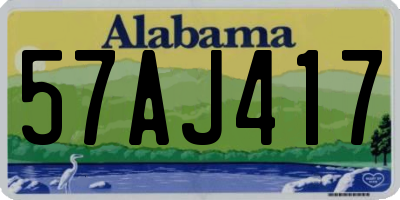 AL license plate 57AJ417