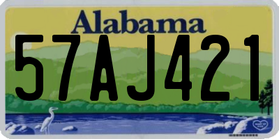 AL license plate 57AJ421