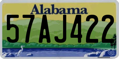 AL license plate 57AJ422