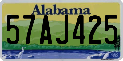 AL license plate 57AJ425
