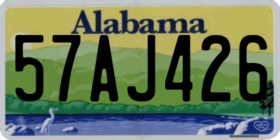 AL license plate 57AJ426