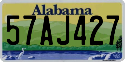 AL license plate 57AJ427