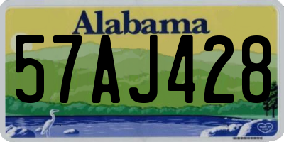 AL license plate 57AJ428