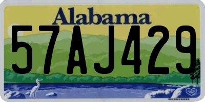 AL license plate 57AJ429