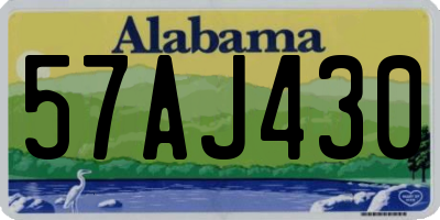 AL license plate 57AJ430