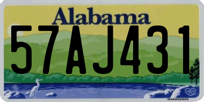 AL license plate 57AJ431
