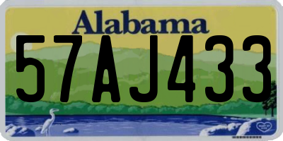 AL license plate 57AJ433