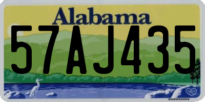 AL license plate 57AJ435