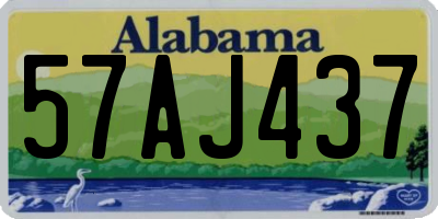 AL license plate 57AJ437