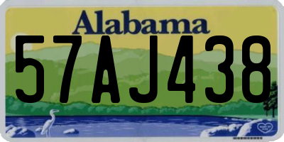 AL license plate 57AJ438