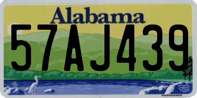 AL license plate 57AJ439
