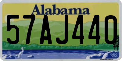 AL license plate 57AJ440