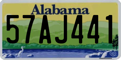 AL license plate 57AJ441