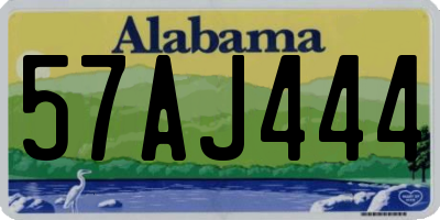 AL license plate 57AJ444